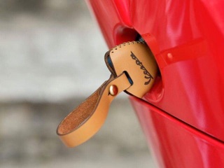 Bọc da chìa khoá vespa, liberty, zip chìa dẹt mỏng