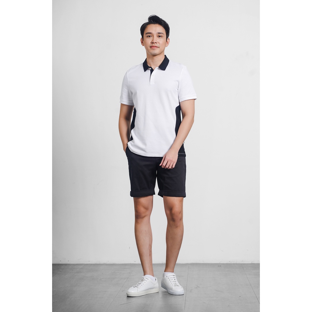 Áo Polo tay ngắn, phối cổ. Fitted form - Routine 10S21POL031