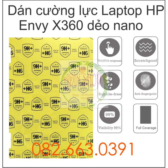 Dán màn hình cường lực dẻo nano Laptop HP Envy X360 2021 13.3 inch siêu bảo vệ