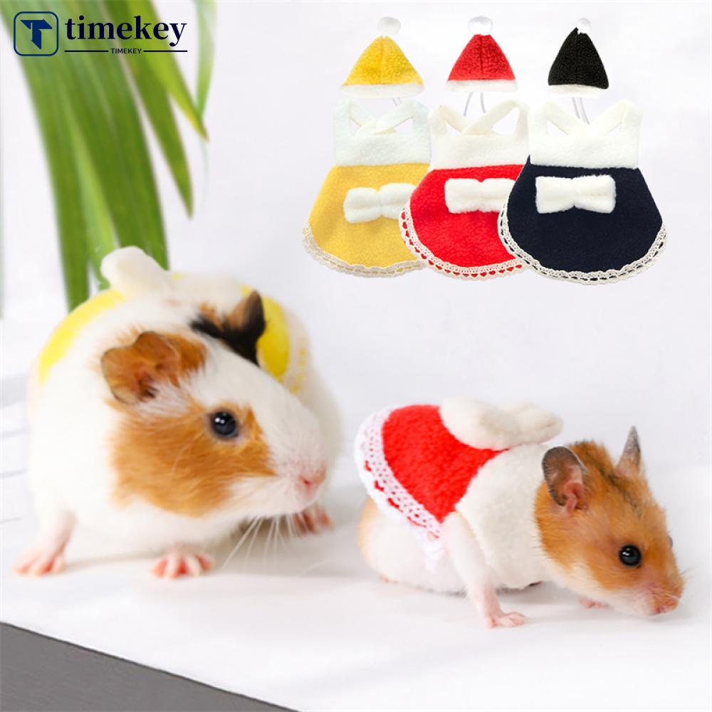 Timekey Áo Vest Kèm Nón Đính Nơ Đáng Yêu Dành Cho Chuột Hamster / Sóc I9Y2