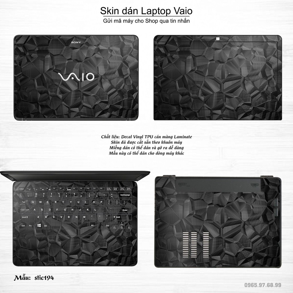 Skin dán Laptop Sony Vaio in hình Hoa văn sticker nhiều mẫu 32 (inbox mã máy cho Shop)