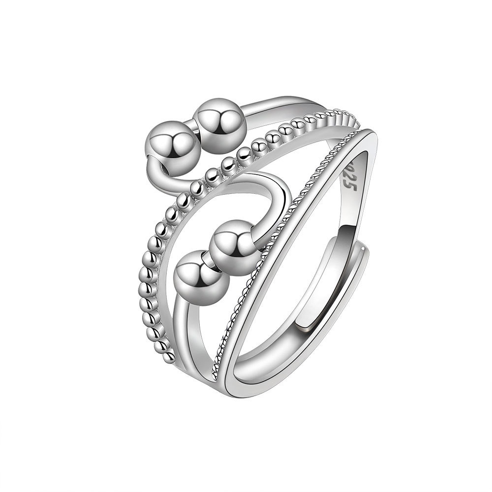 Nhẫn Đeo Tay Hai Lớp Dạng Hở Có Thể Điều Chỉnh Kích Thước Thời Trang Cho Nữ