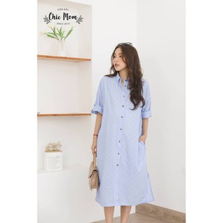 VÁY BẦU SOMI DÁNG DÀI, CỔ ĐỨC