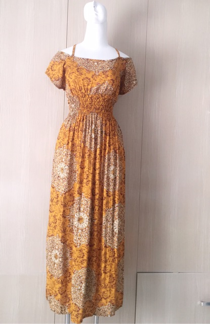 Đầm maxi chất Lanh siêu mát 20 MÀU freesize 65kg đầm đi biển đầm bầu hoa hướng dương | BigBuy360 - bigbuy360.vn