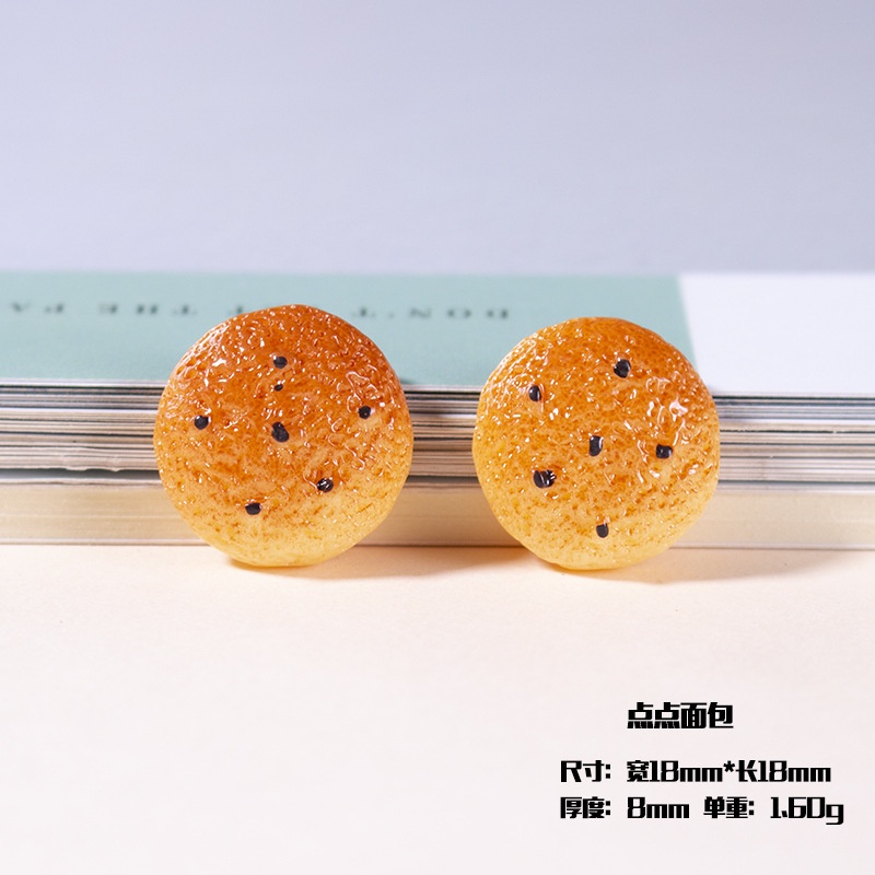 Set 10 phụ kiện hình bánh mì bánh quy dành cho trang trí điện thoại DIY