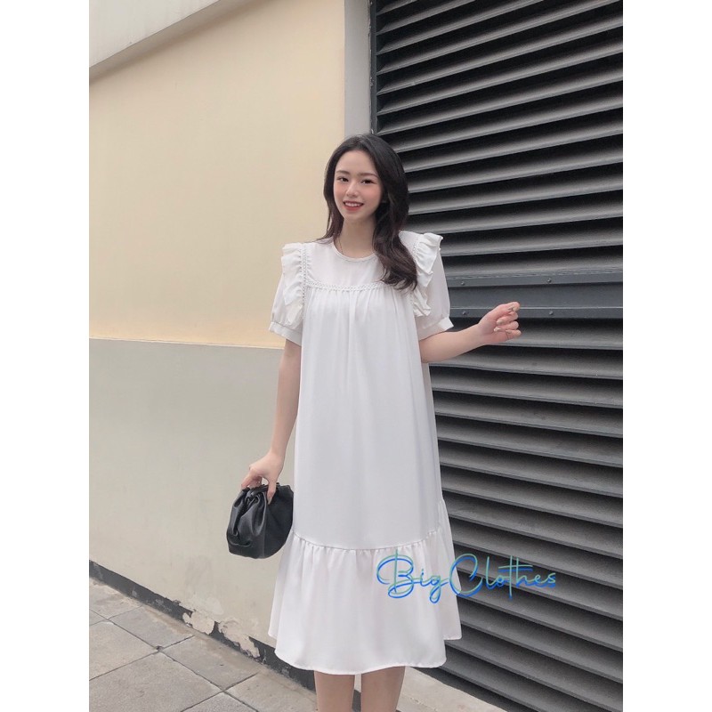 Đầm váy trắng bigsize babydoll dáng dài thiết kế váy trắng công chúa dự tiệc chất lụa hàn thoáng mát BC007