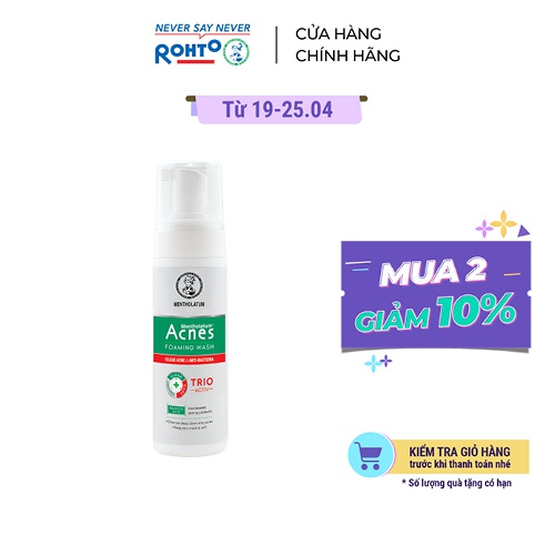 Dung dịch tạo bọt ngăn ngừa mụn Acnes Foaming Wash 150ml