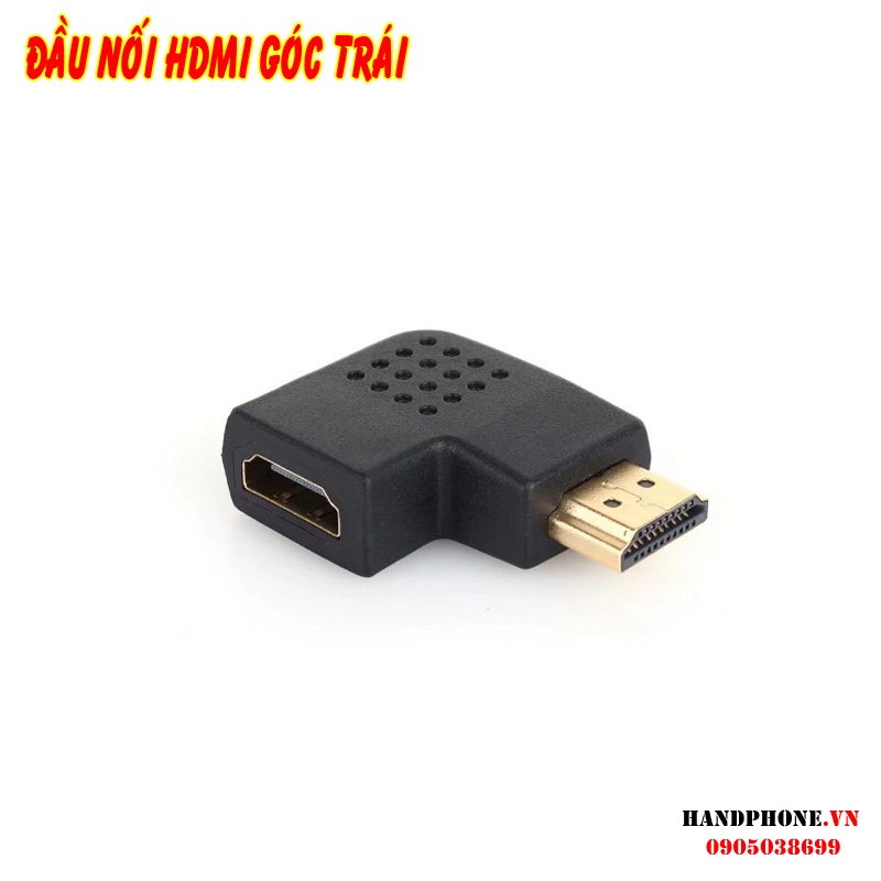 Đầu nối dài cáp HDMI đầu chuyển HDMI vuông góc chữ L (90 độ, 270 độ, góc trái, góc phải) cho máy tính, thiết bị âm thanh