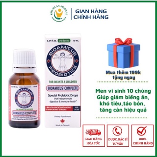 Men vi sinh 10 chủng Bioamicus Complete Kích thích Ăn ngon Tăng cân. Giảm táo bón, Đi ngoài ở trẻ Dược Khánh An D18