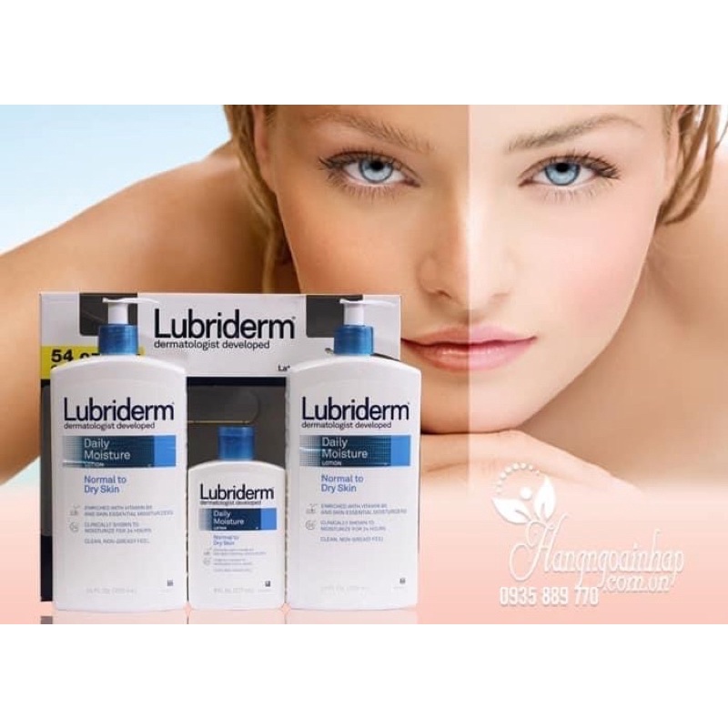 Sữa dưỡng thể Lubriderm Daily Moisture Lotion Normal To Dry Skin Fragrance Free Hàng Nhập Mỹ