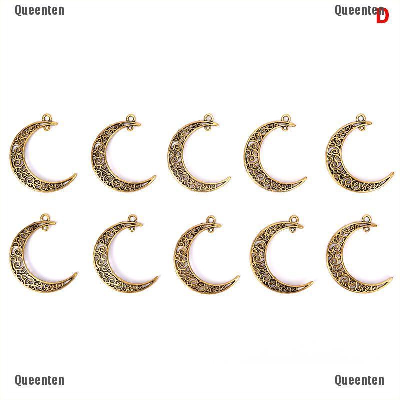 Bộ 10 mặt dây chuyền hình mặt trăng bằng hợp kim phong cách cổ điển