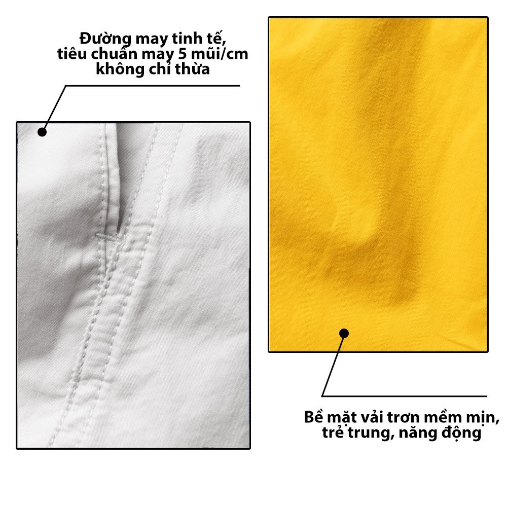 [MUA 2 GIẢM 30K]Quần Short Nam 5S (7 màu), Vải Kaki Cotton Premium Thấm Hút, Co Giãn Tốt, Lưng Chun Thoải Mái (QSK21051)