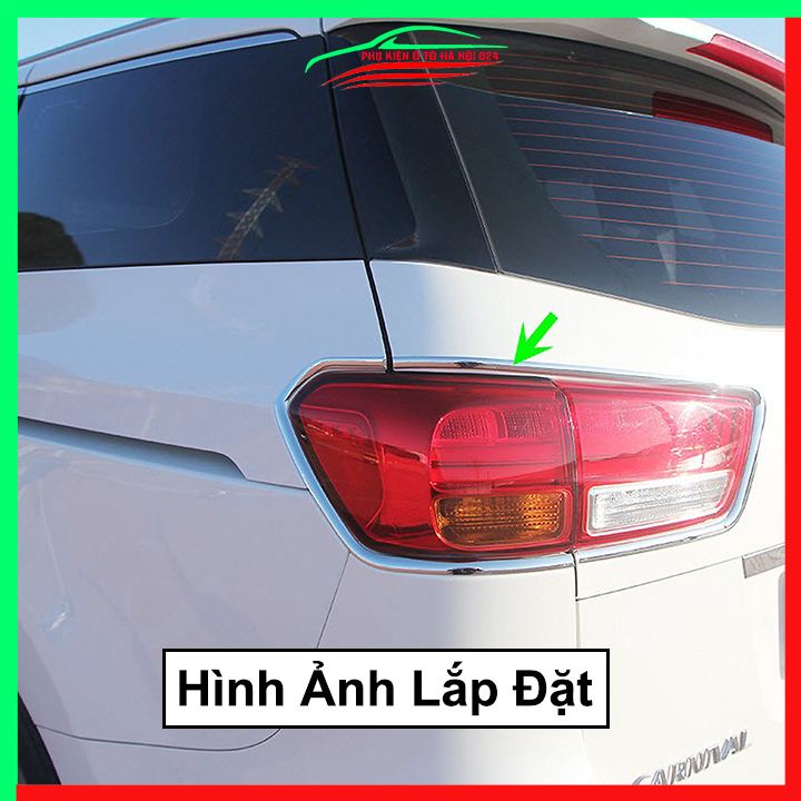 Ốp viền đèn pha hậu mạ crom Kia Sedona chống trầy trang trí bảo vệ xe