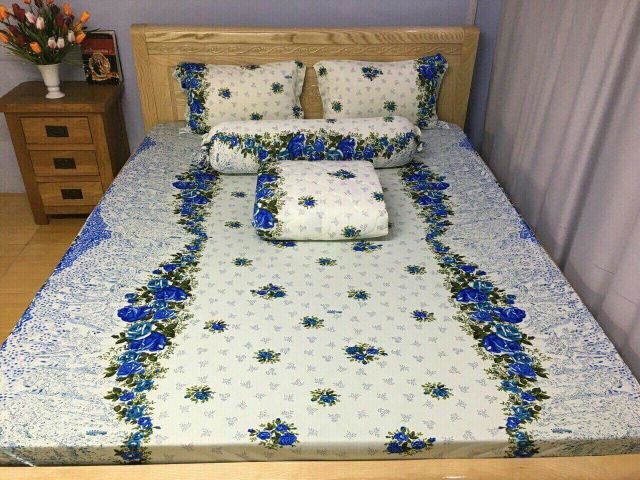 Bộ drap thun lạnh in 3D [ XẢ KHO] inbox chọn màu | BigBuy360 - bigbuy360.vn