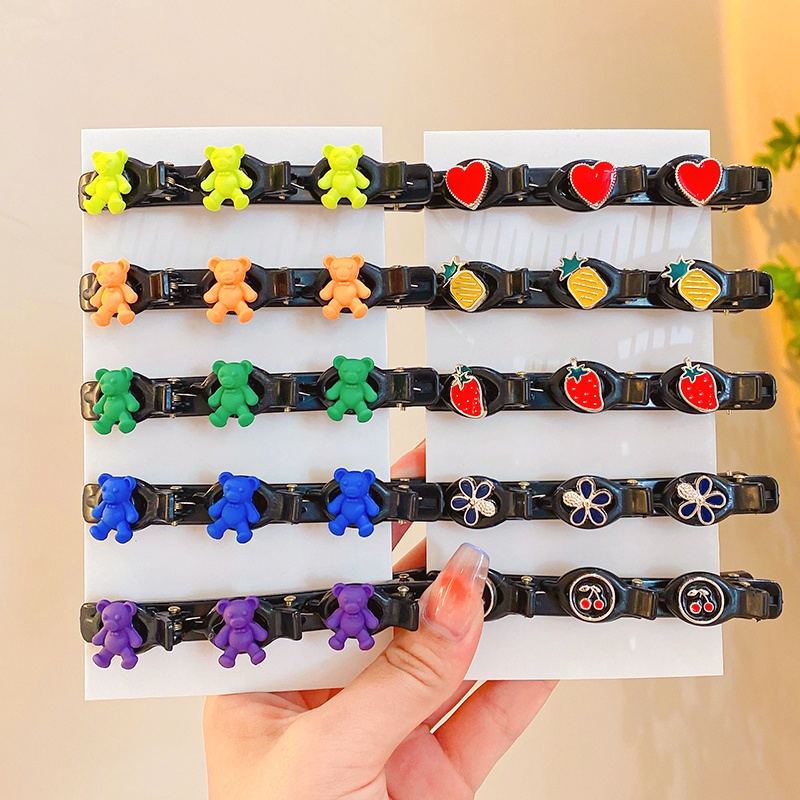 Kẹp Tóc Hình Gấu Hai Lớp Bện Dây Thời Trang Hàn Quốc Cao Cấp