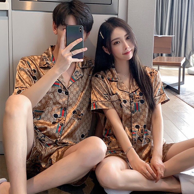 Pyjama nam nữ lụa cao cấp nhiều họa tiết đồ ngủ đôi
