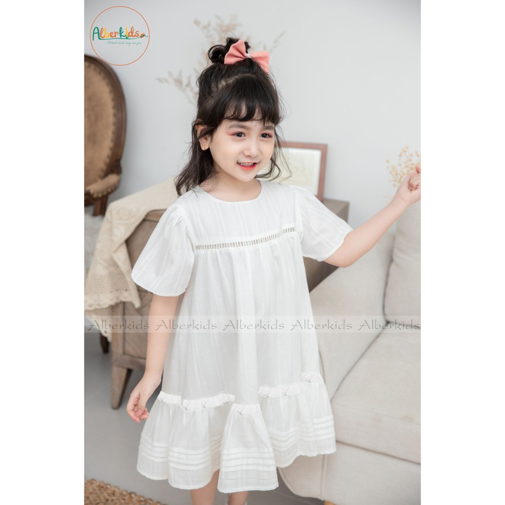 Váy cho bé gái ALBER KIDS công chúa trắng Elsa xinh đẹp Angel Dress cho trẻ em 2,3,4,5,6,7,8,9,10,11,12 tuổi [V14]