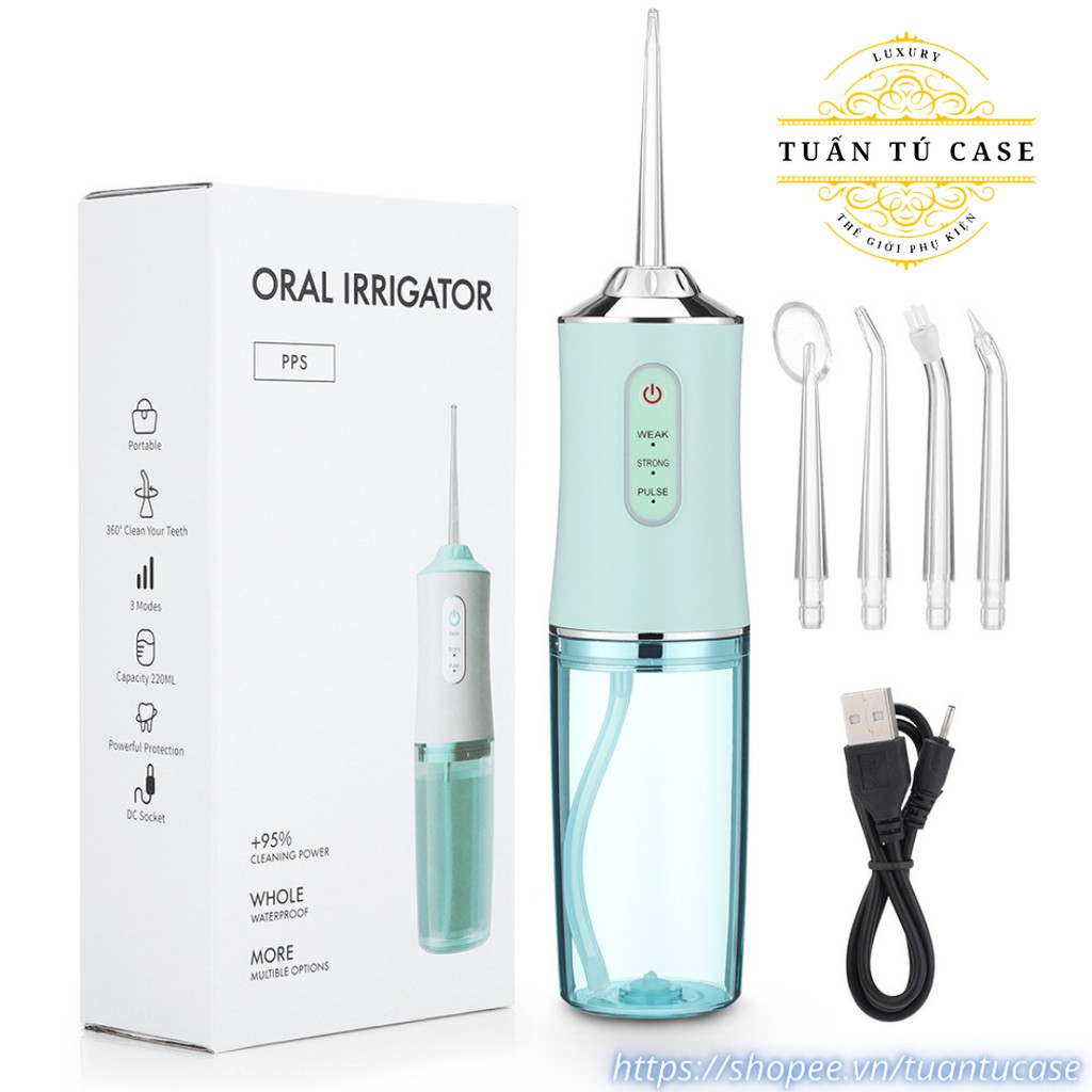 Máy tăm nước cầm tay Oral Irrigator làm sạch răng miệng linh hoạt nhỏ gọn tiện lợi