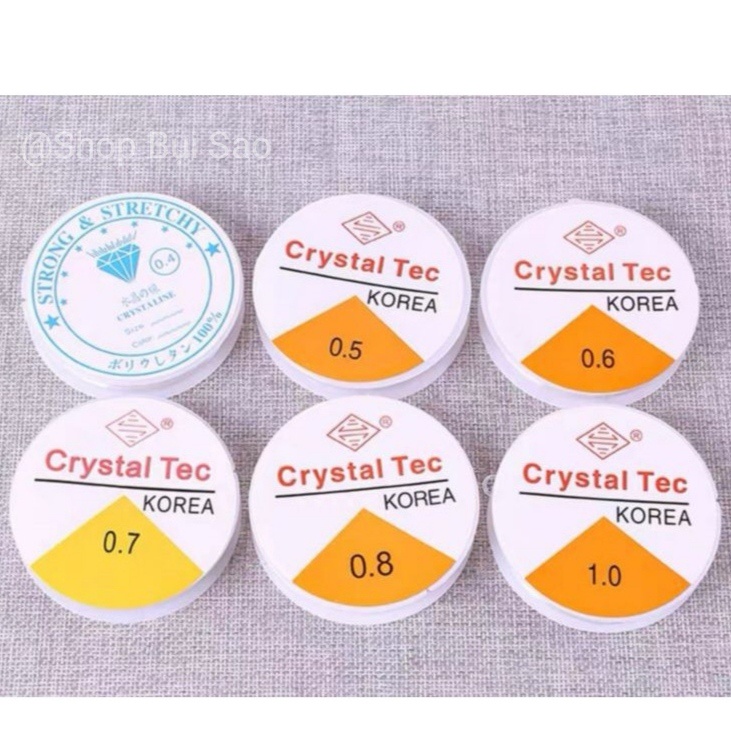 Dây cước co giãn/ Dây cước xâu vòng nhẫn các loại/ Size 0.4mm/ 0.5mm/ 0.6mm/ 0.7mm/ 0.8mm/ 1mm