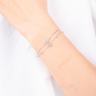 Lắc Tay Bạc Blue Peach Chain LT433