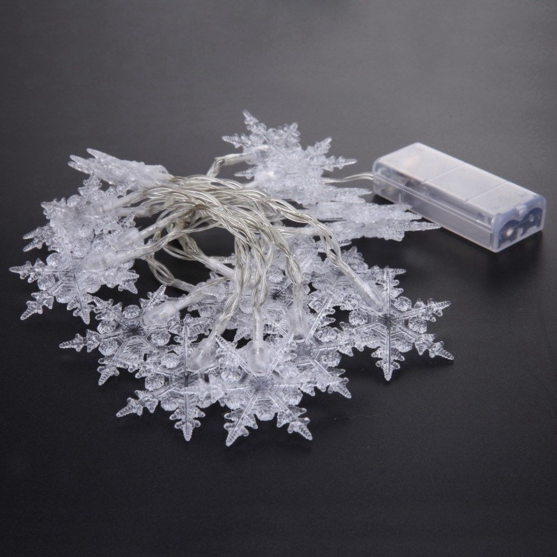 2.5m/3m 20 LED Star Snowflake Copper Wire Fairy String Christmas Wedding Party Decor