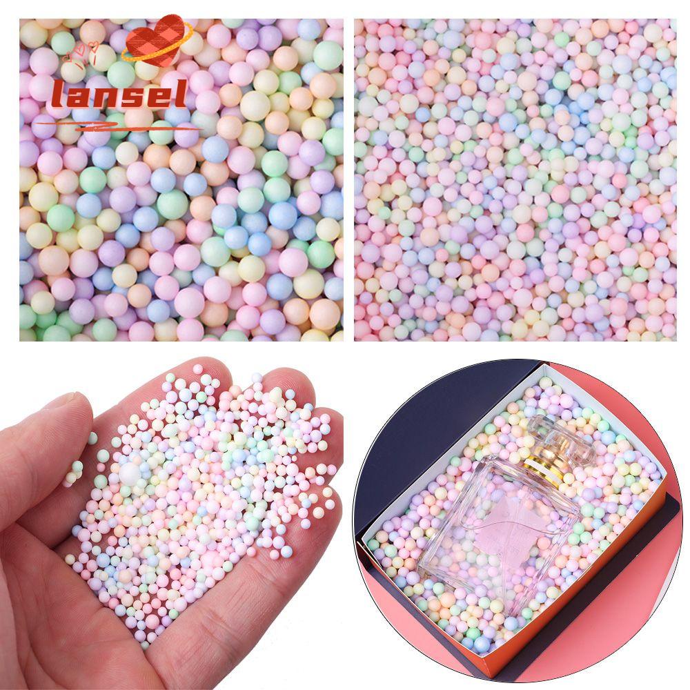Hạt bóng xốp polystyrene nhỏ nhắn nhiều màu sắc dùng trang trí hộp quà diy