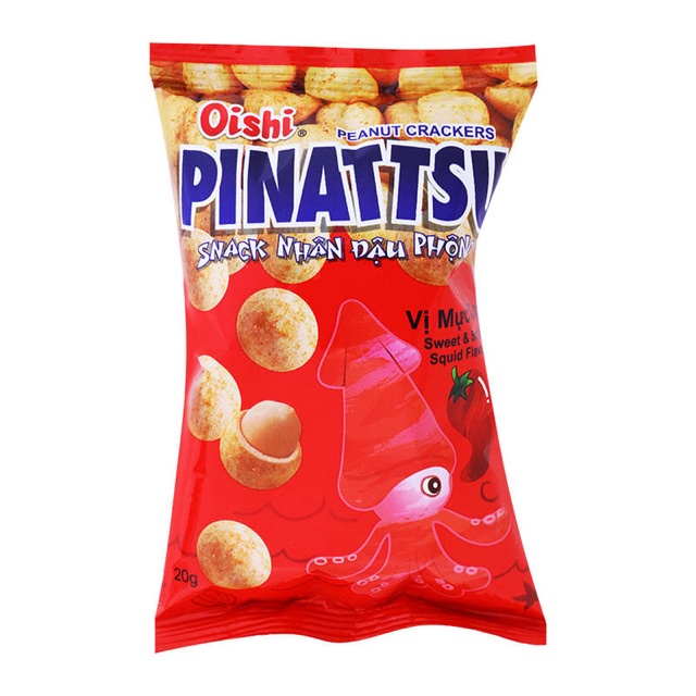 Combo 10 Gói Snack Đậu Phộng Pinatsu Siêu Xốp Oishi