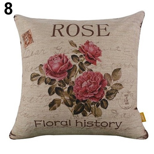 Vỏ áo gối họa tiết hoa kiểu cổ điển để trang trí nội thất