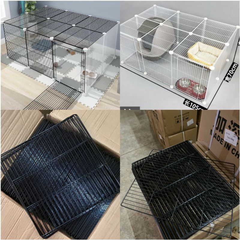 Lưới nan dày lắp ghép 35x35 và 35x45 (trắng và đen) (tặng chốt nối)