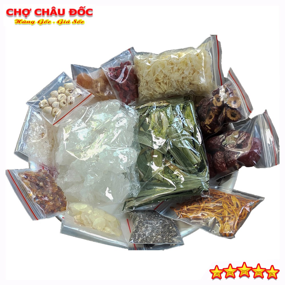 Set Chè Dưỡng Nhan 400gr Đủ 13 Vị Loại Đặc Biệt Nấu Được 10-15 Chai 330 ml