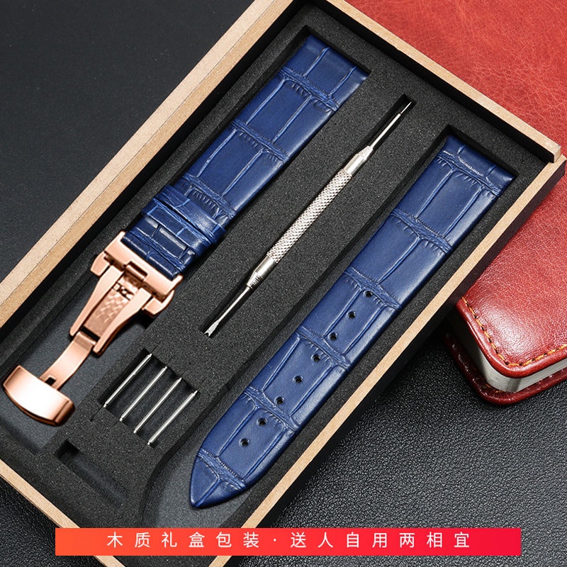 6-12✈Dây Đeo Đồng Hồ Bằng Da Siêu Mỏng Cho Tissot Longines CK Omega DW Mido Rossini