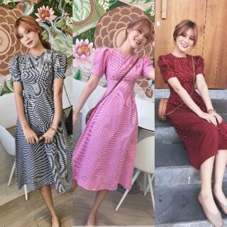 Đầm caro midi D23