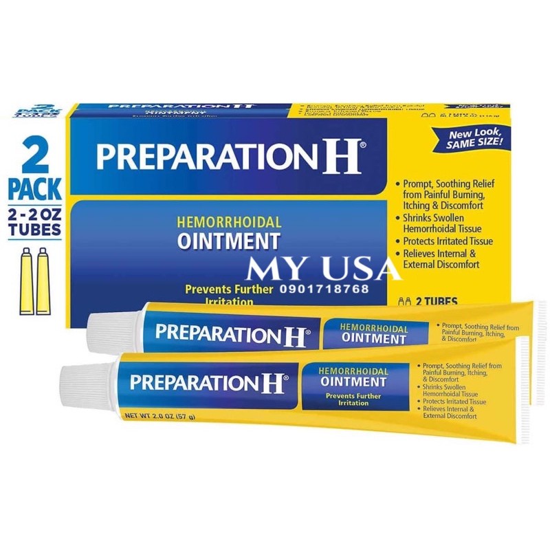 Kem trĩ❤Kem bôi Trĩ Preparation H Hemorrhoidal Ointment 57g của Mỹ