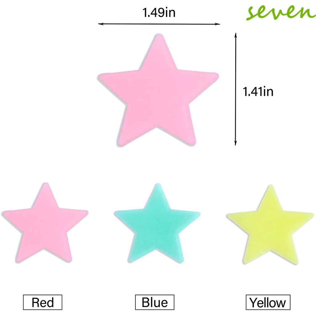 1 Bộ 100 Hình Dán Ngôi Sao Sáng Thời Trang Dán Tường Trang Trí Nội Thất Phát Sáng Dán Tường Trang Trí Nội Thất