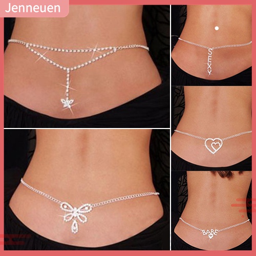 Dây Đeo Hông Đính Đá Hình Bươm Bướm Dùng Múa Bụng Thời Trang Cho Nữ