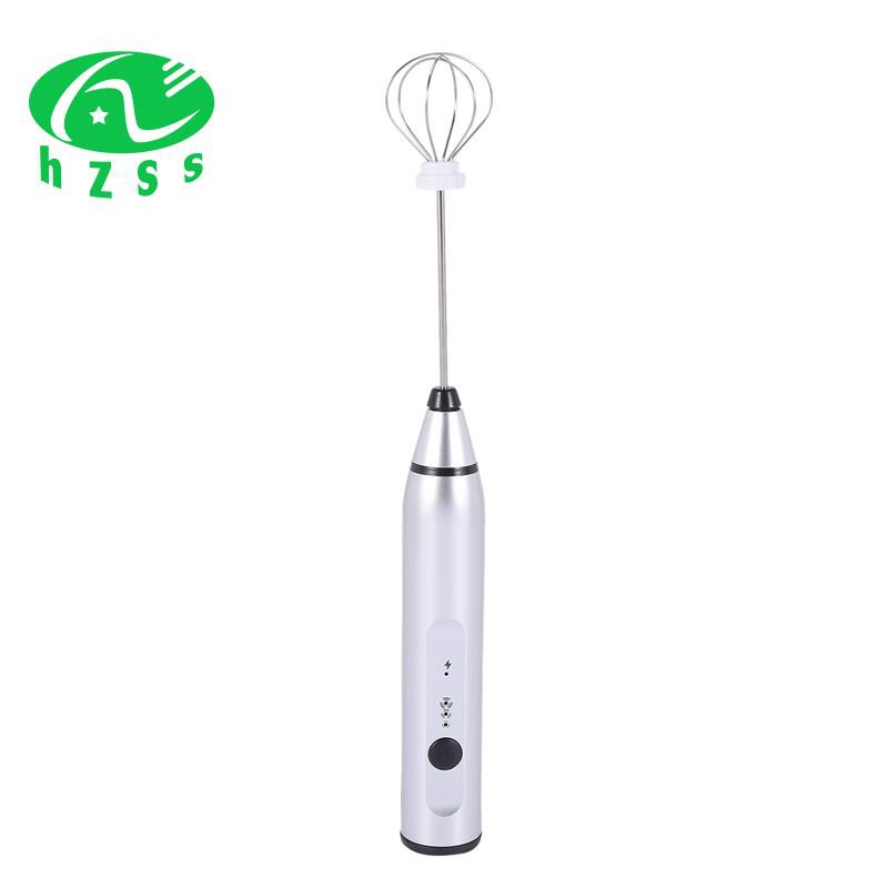 Rechargeable Electric Milk Frother With 2 Whisks, Handheld Foam Maker
