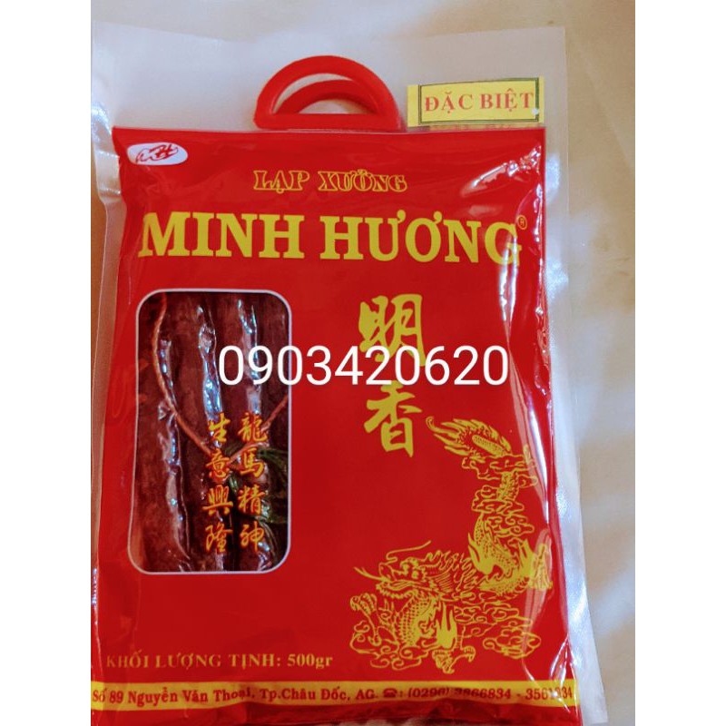 Lạp xuởng Minh Hương loại ĐẶC BIỆT nạc nhiều gói 500gr