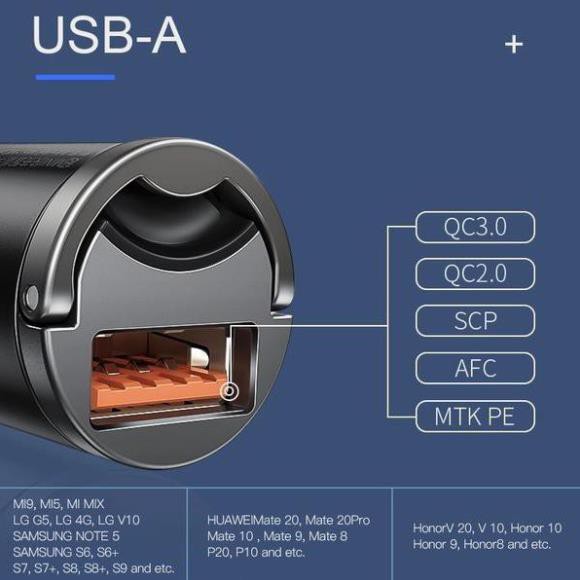 Tẩu sạc nhanh 30W Baseus Tiny Star Gen4 PD/QC 3.0 dùng cho xe hơi USB