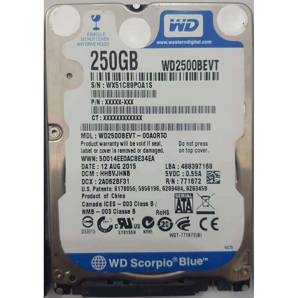 Ổ Cứng Laptop 250 Gb 2.5 Inch | BigBuy360 - bigbuy360.vn