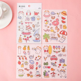 Miếng Dán Sticker Trang Trí Hình Cô Gái Dễ Thương