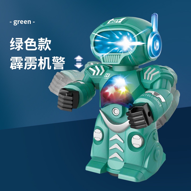 Đồ Chơi robot Điện Tử Nhảy Múa Có Đèn Và Nhạc Chất Liệu Thép