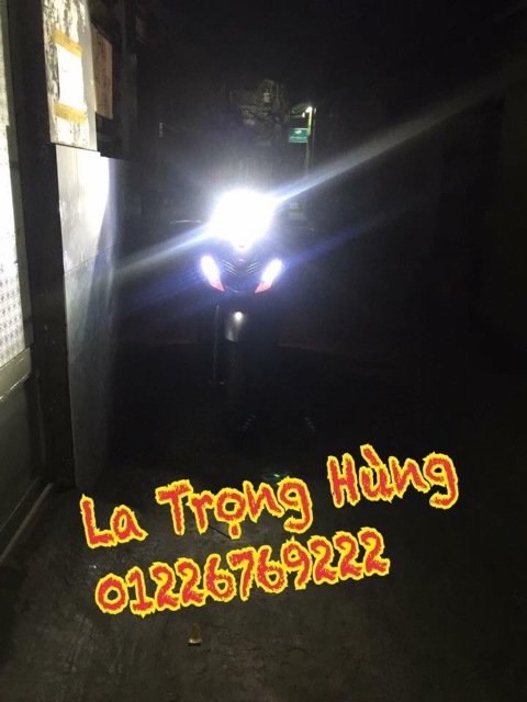 Bóng đèn led xe máy 6 tim quạt tản nhiệt