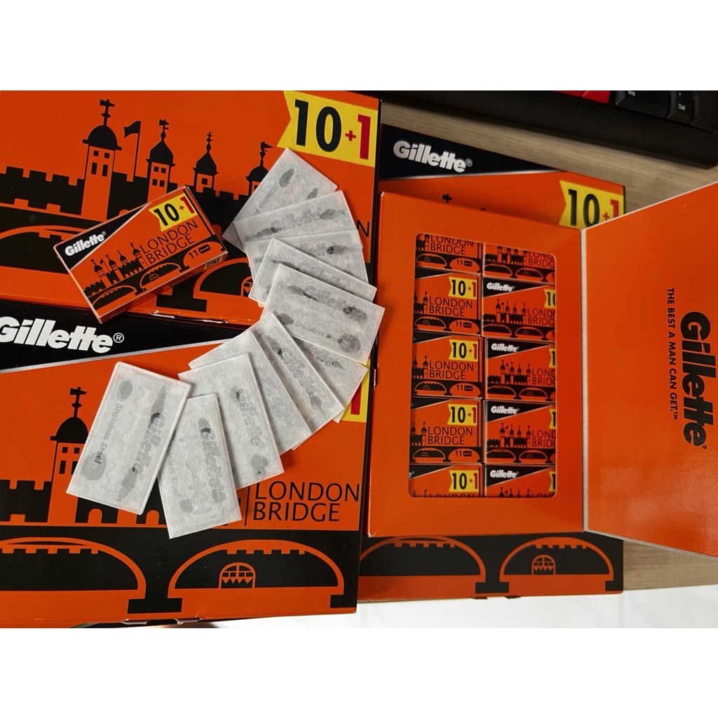 Lưỡi Lam Gillette London Bridge - Vỉ 110 Cái ( Loại 10+1)