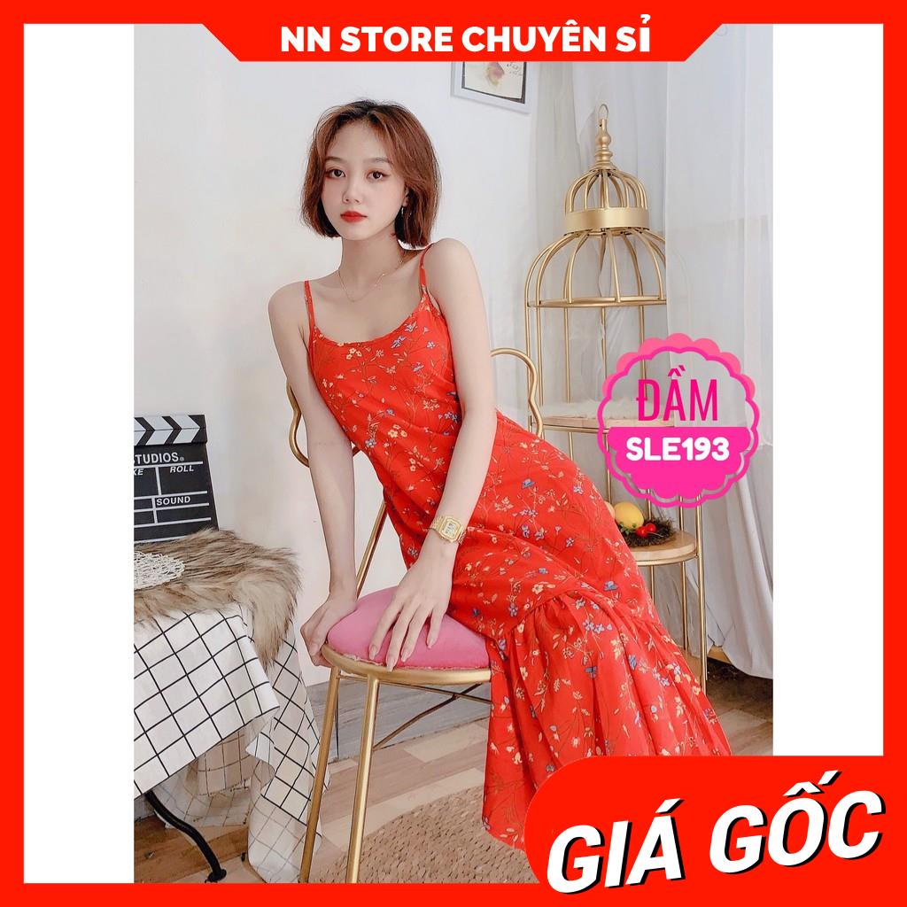 ĐẦM 2 DÂY HOA ĐỎ - CHÂN VÁY 2 DÂY ĐUÔI CÁ - ĐẦM 2 DÂY HOA THẮT NƠ EO ĐUÔI CÁ SLE193 ⚡100% ẢNH THẬT⚡ NN CHUYÊN SỈ