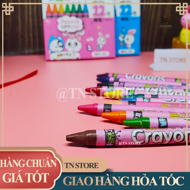 Bộ bút chì màu sáp 12 - 24 cây dành cho các bé