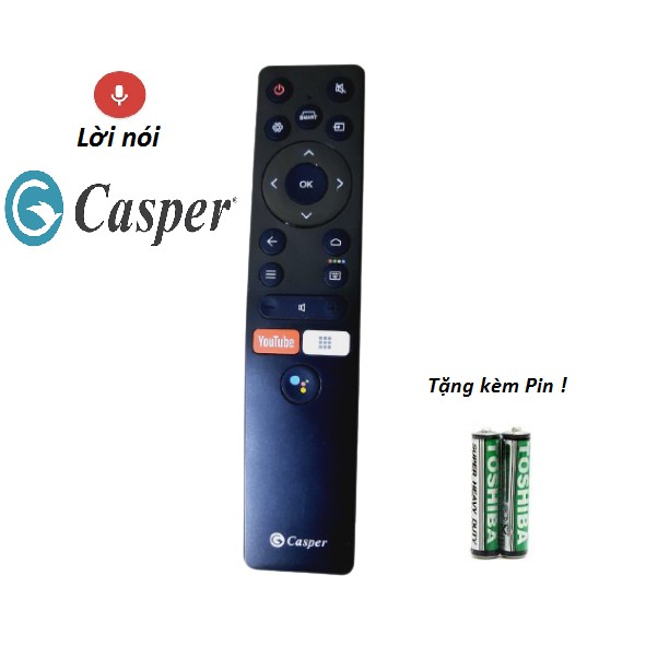 Remote Điều khiển TV Casper giọng nói- Hàng mới chính hãng, Tặng kèm pin !