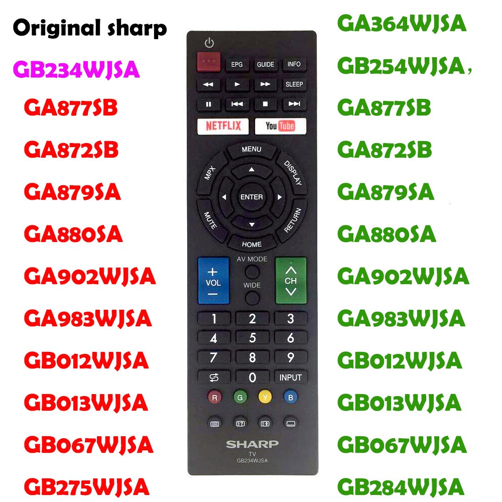 Điều Khiển Từ Xa TV Thông Minh GB234WJSA GA877SB GA872SB GA879SA GA880SA GA902WJSA GA983WJSA GB012WJSA GB013WJSA GB067WJSA GB275WJSA Ga36Wjsa GB012WJSA GB013WJSA Gb0A36Ajsa Gb0A