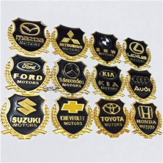 Cặp biểu tượng logo bông lúa dán xe ô tô