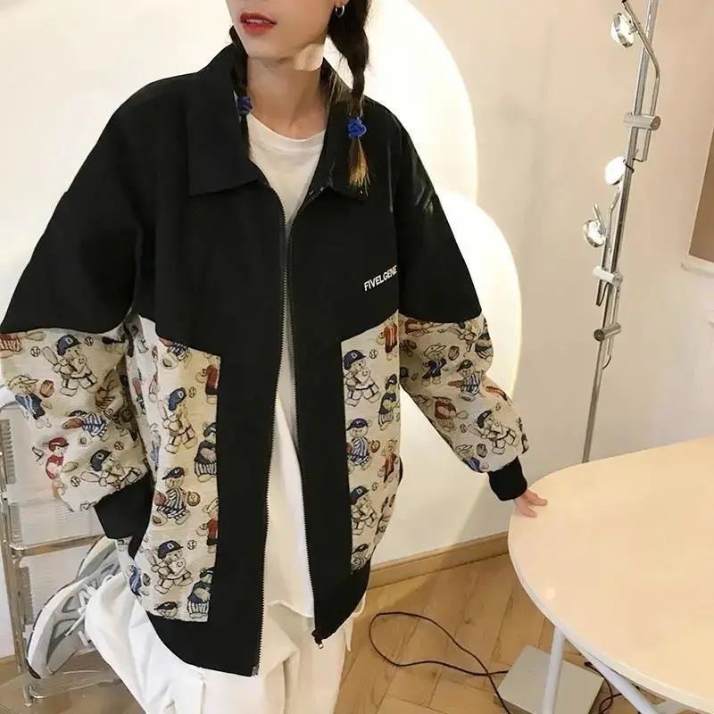 [ miễn phí giao hàng ] áo khoác bomber nam nữ hai màu phối hoạ tiết siêu hit hot năm 2021 hàng quảng châu cao cấp | BigBuy360 - bigbuy360.vn