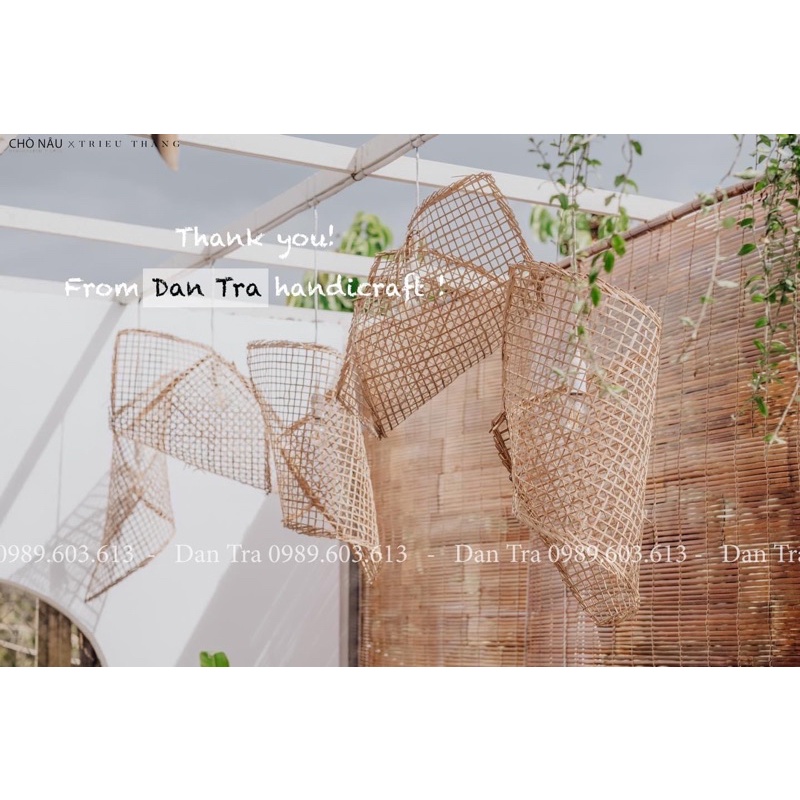 Mành tre tạo hình, lưới tre treo đèn thủ công, mành tre chụp hình studio, backgroup, Mây tre Đan Trà